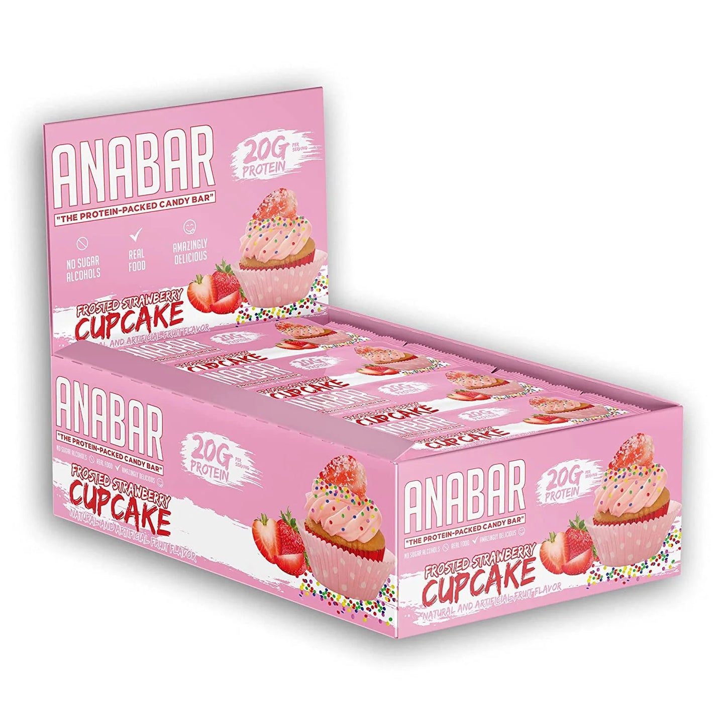 Anabar Protein-Packed Candy Bar® - Frosted Strawberry Cupcake