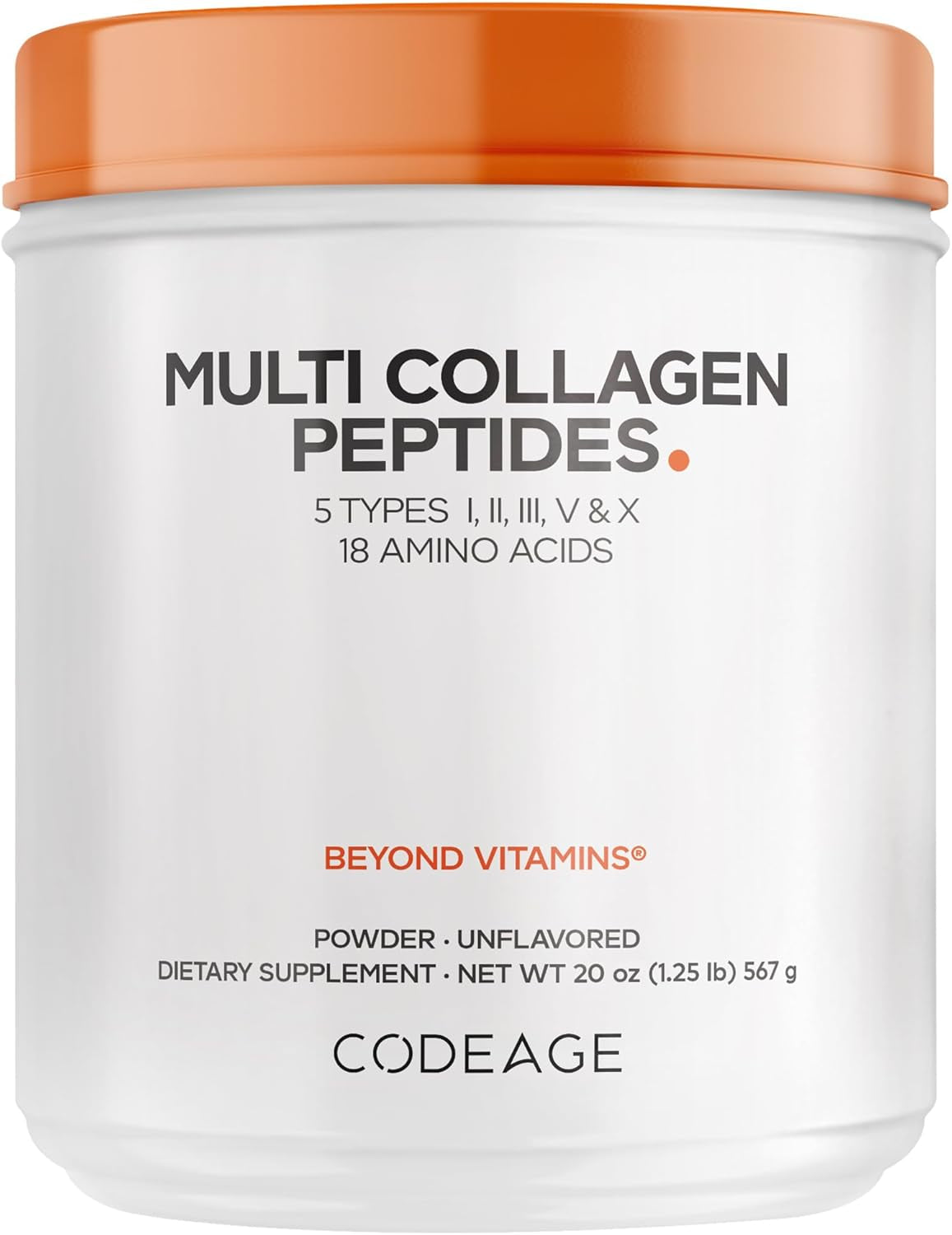 Codeage Hydrolyzed Multi Collagen Protein Powder Peptides - Unflavored