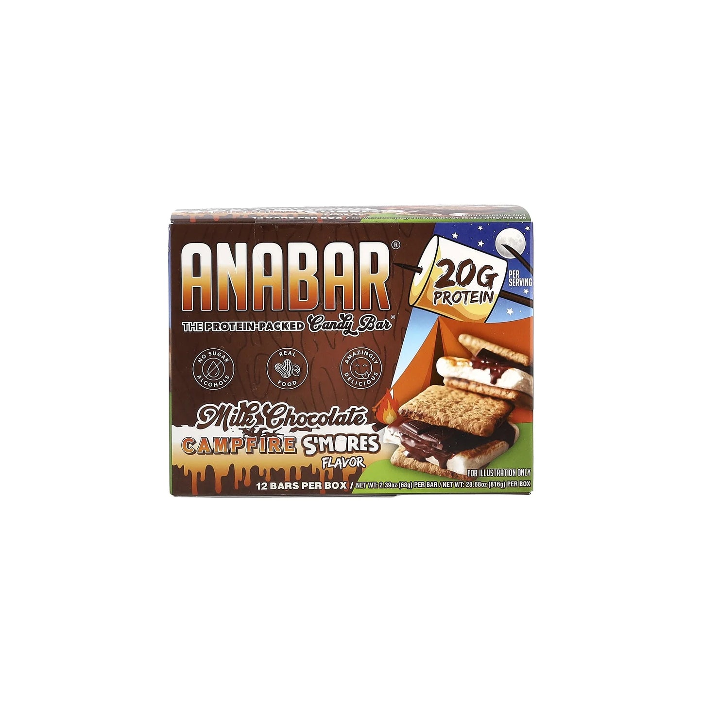 Anabar Protein-Packed Candy Bar - Campfire S'Mores