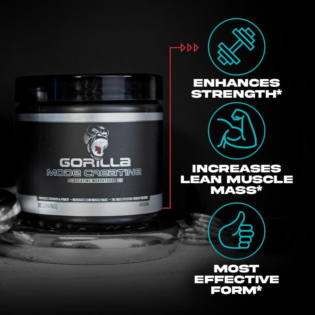 Gorilla Mode Creatine Monohydrate Micronized Powder - Unflavored