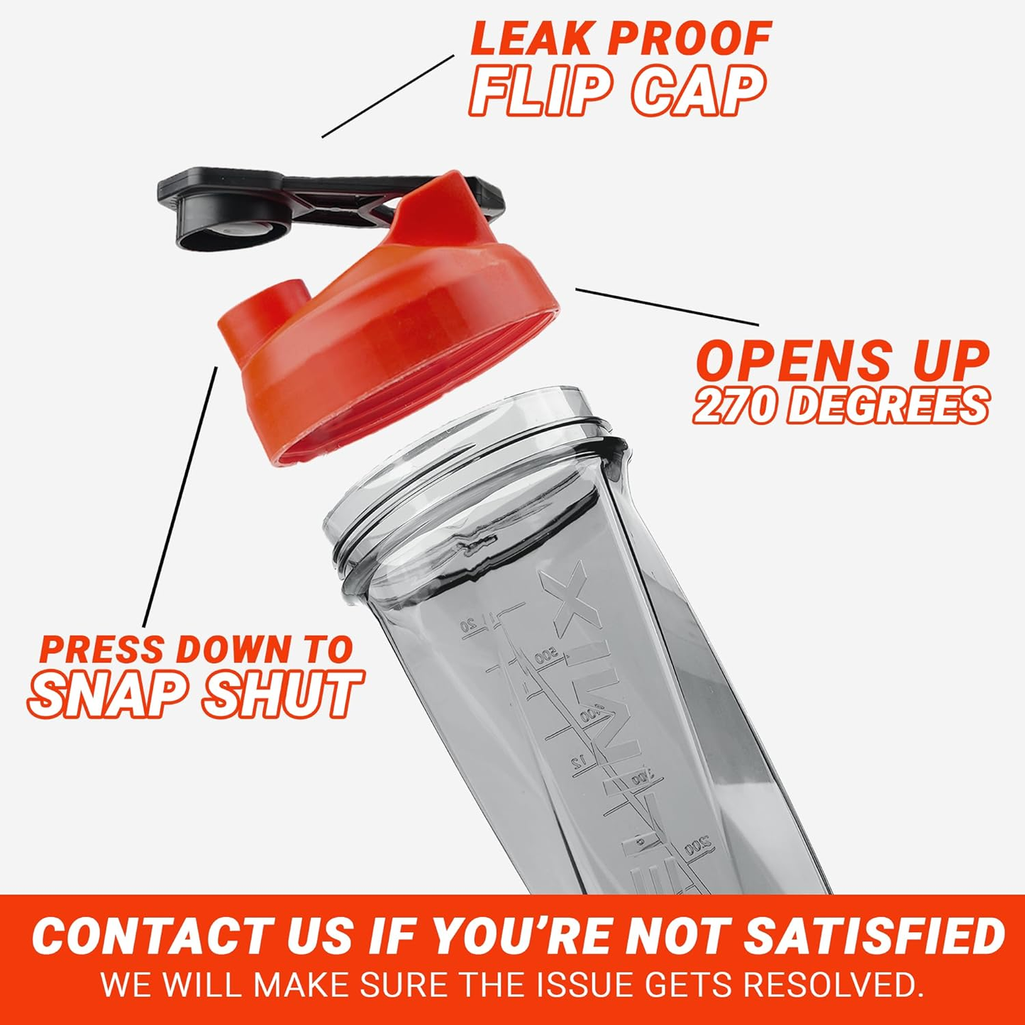 Helimix 2.0 Vortex Blender Shaker Bottle - Red