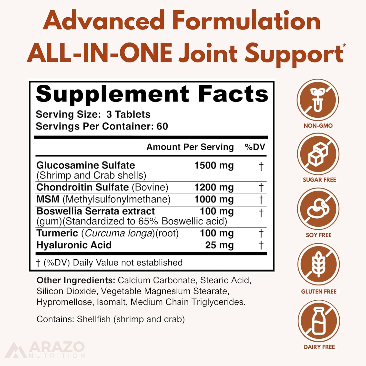 Arazo Nutrition Joint Support Tablets