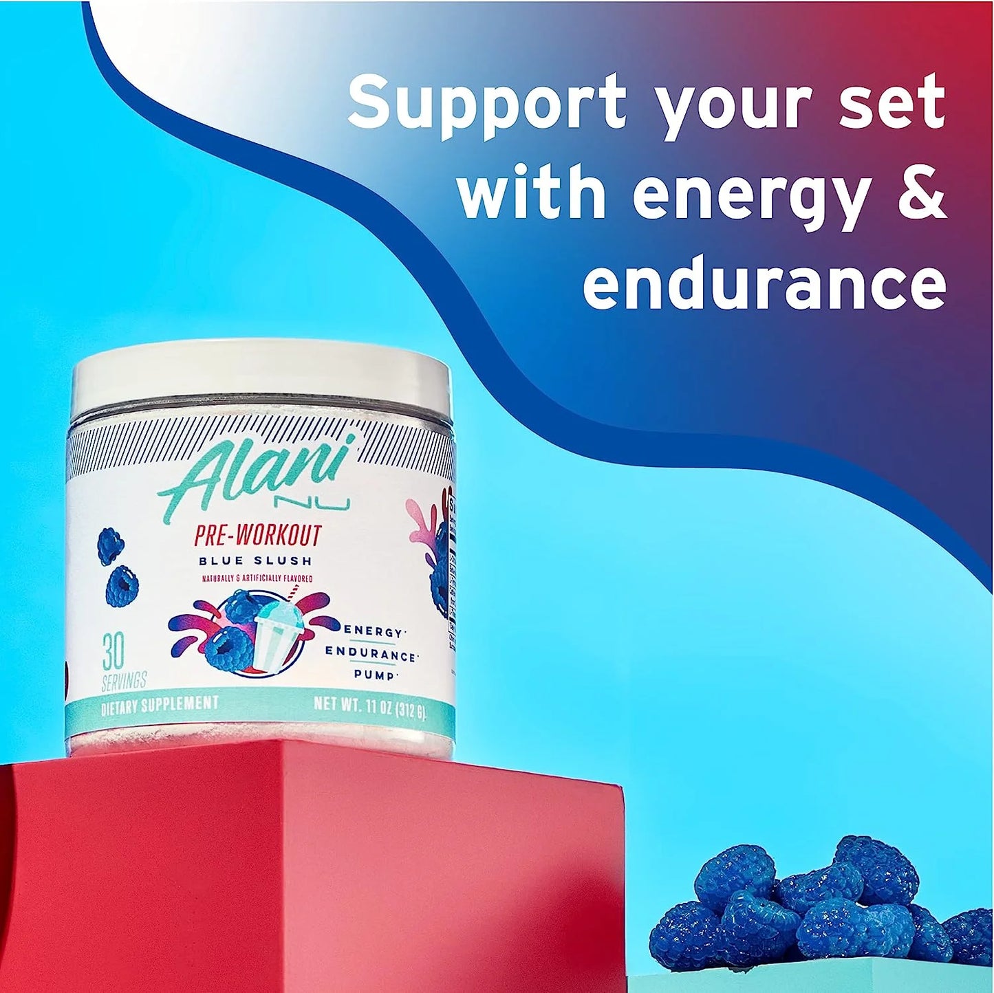 Alani Nu Pre Workout Powder - Blue Slush