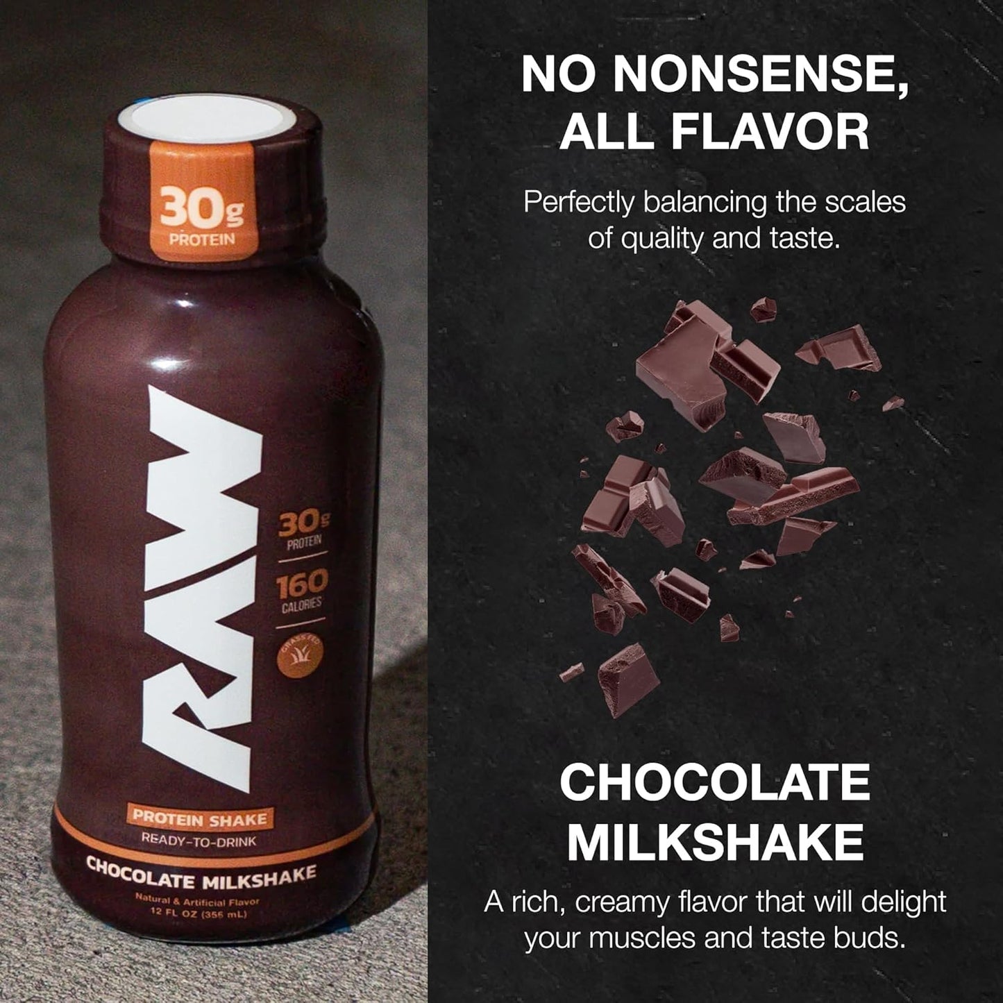 Raw Nutrition RTD Protein Shakes - Chocolate
