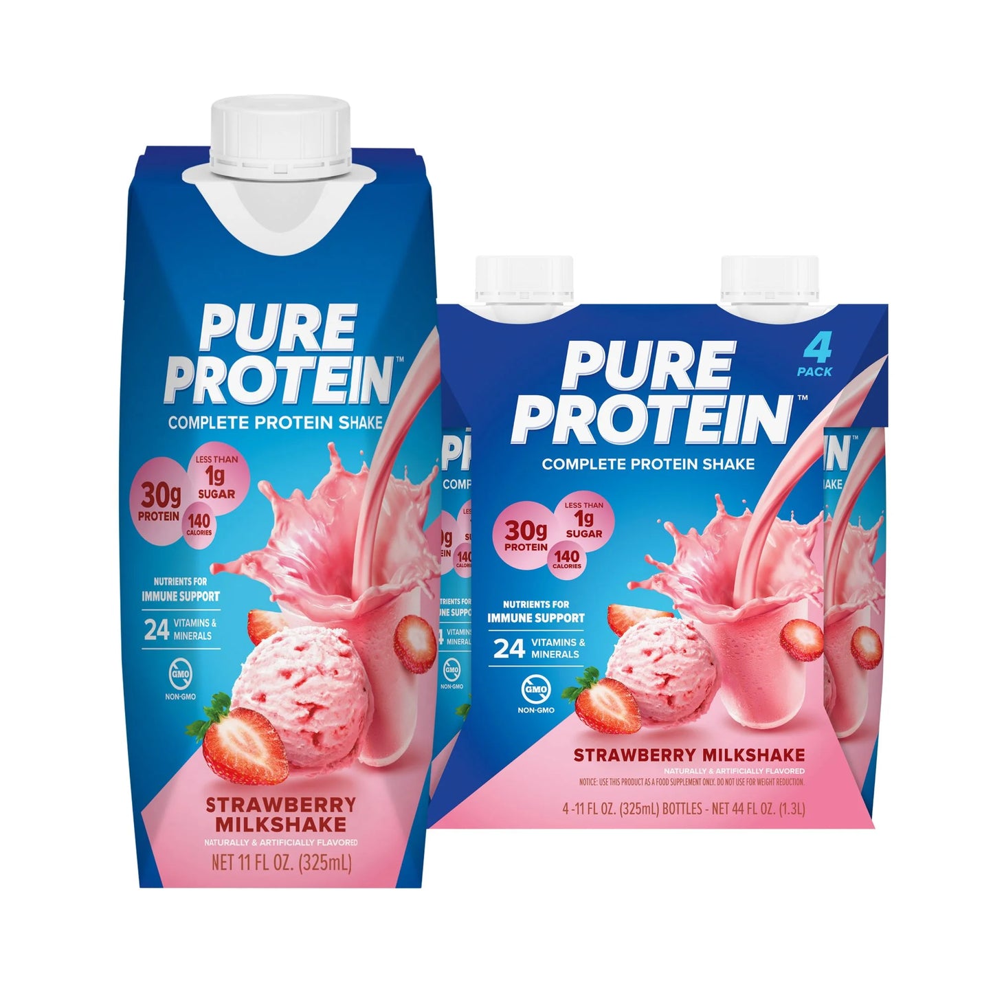 Pure Protein Complete Protein Shake - Strawberry Milkshake