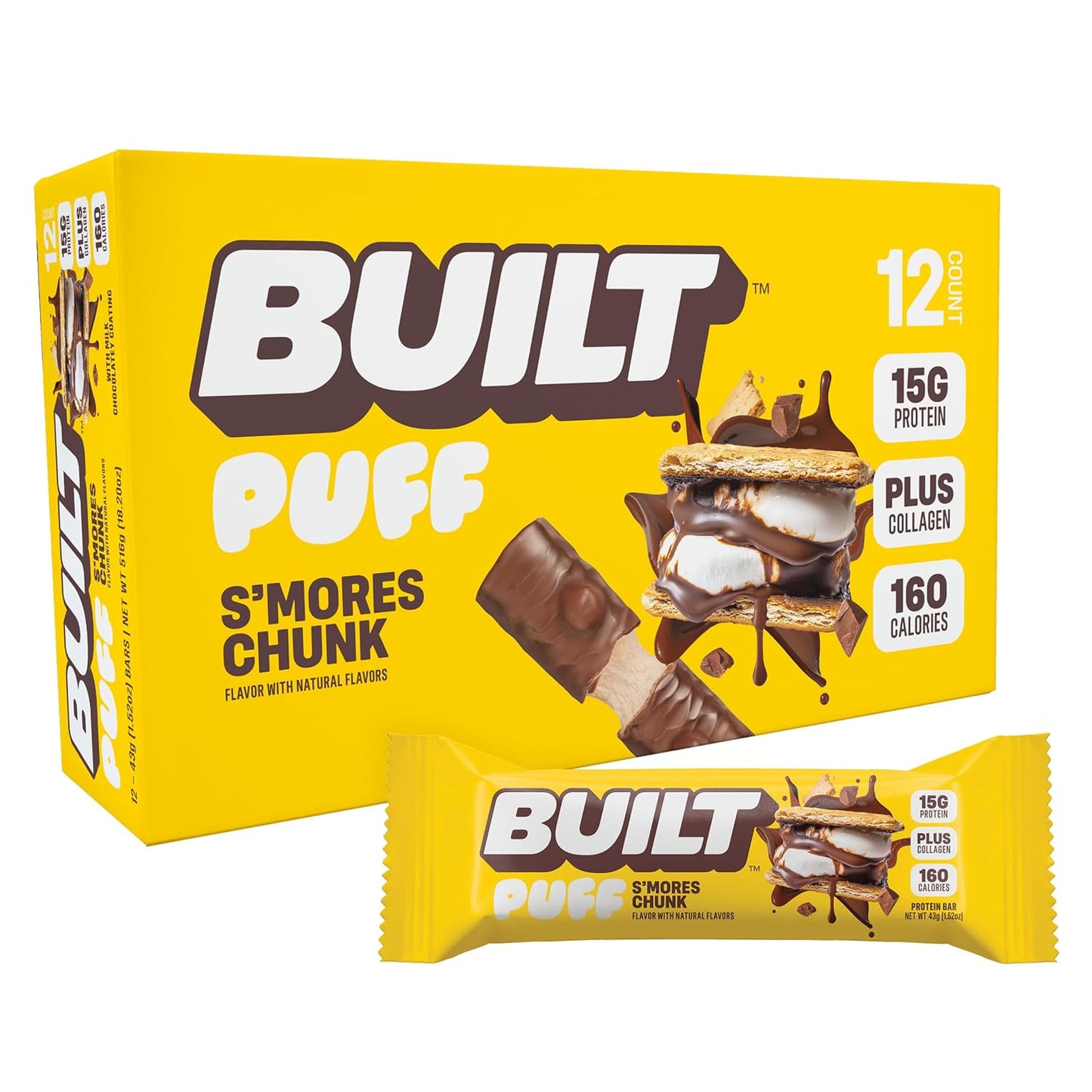 Built Puff Protein Bars - S'Mores Chunk