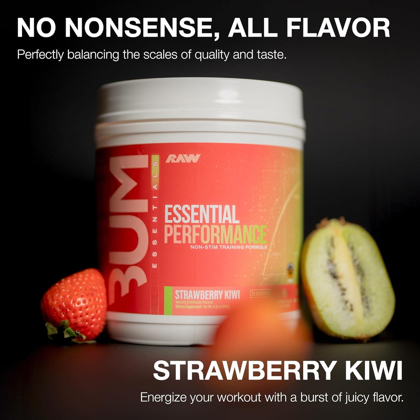 Raw Nutrition Non-Stim Pre-Workout Powder - Strawberry Kiwi
