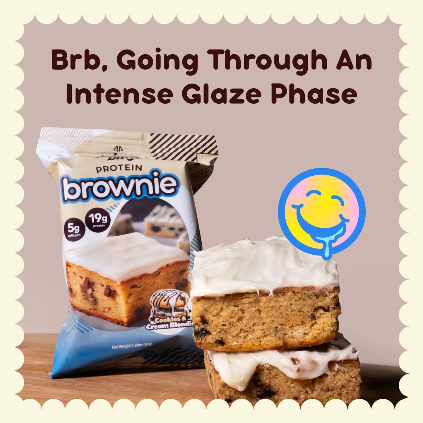 Alpha Prime Bites Protein Brownies - Chocolate Glazed Donut