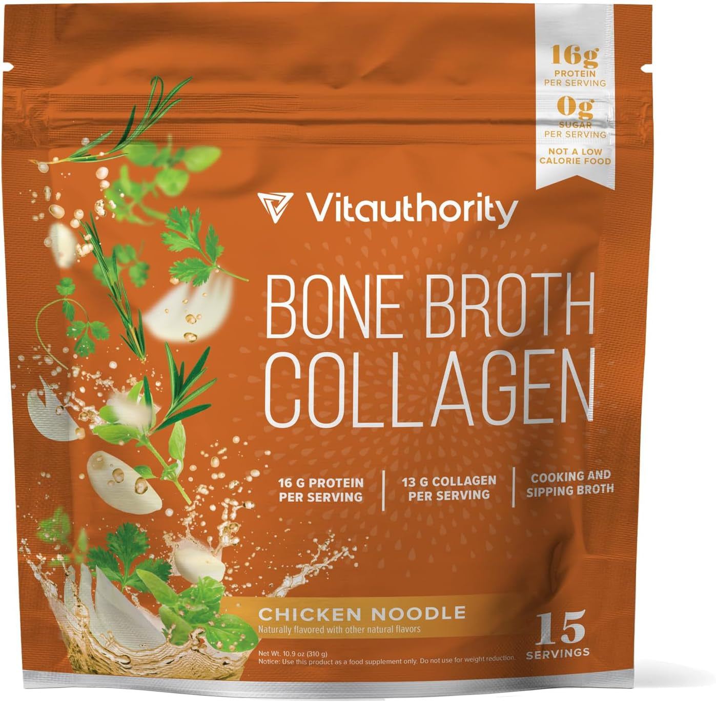 Vitauthority Bone Broth Collagen - Chicken Noodle