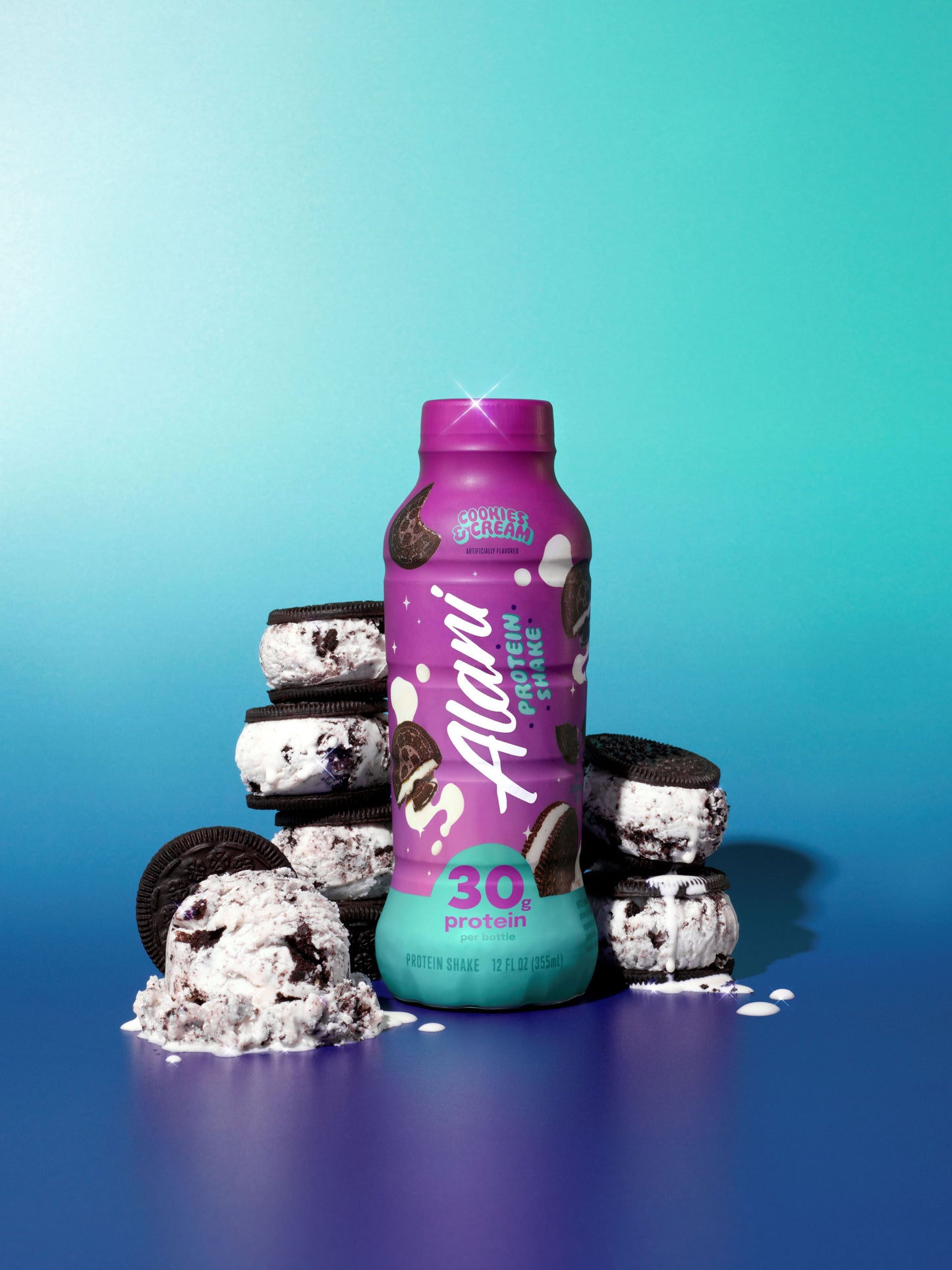 Protein Shake, Cookies & Cream, 12 Fl Oz, 4 Pack, Bottles, 30G Protein, Gluten Free