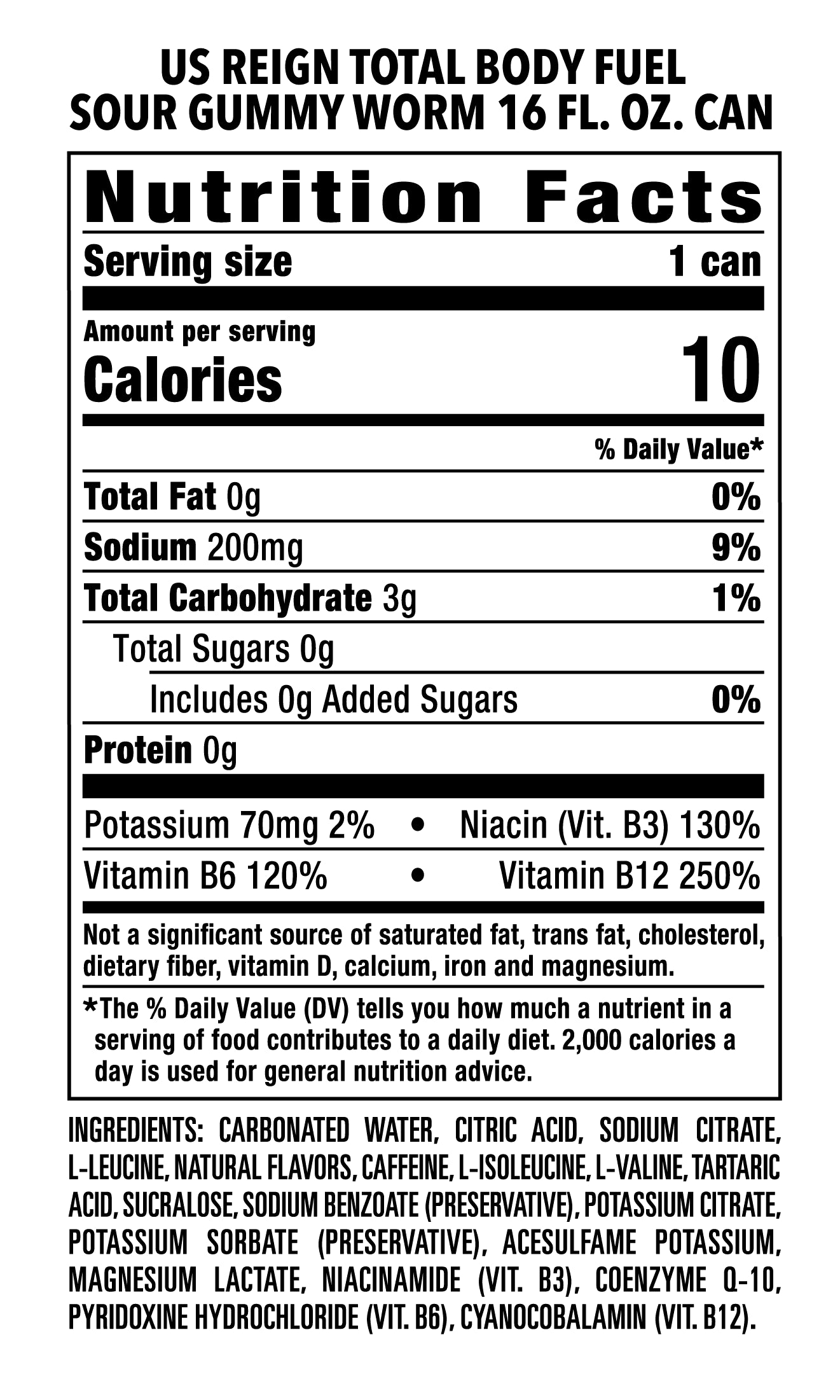 Sour Gummy Worm 16 Fl Oz 12 Cans