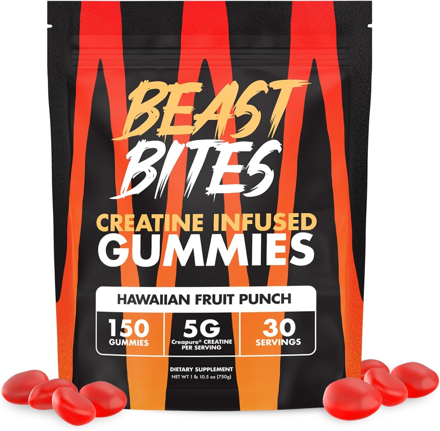 Creatine Infused Gummies - 5G Creapure Creatine Monohydrate per Serving - NSF Certified for Sport - 30 Servings