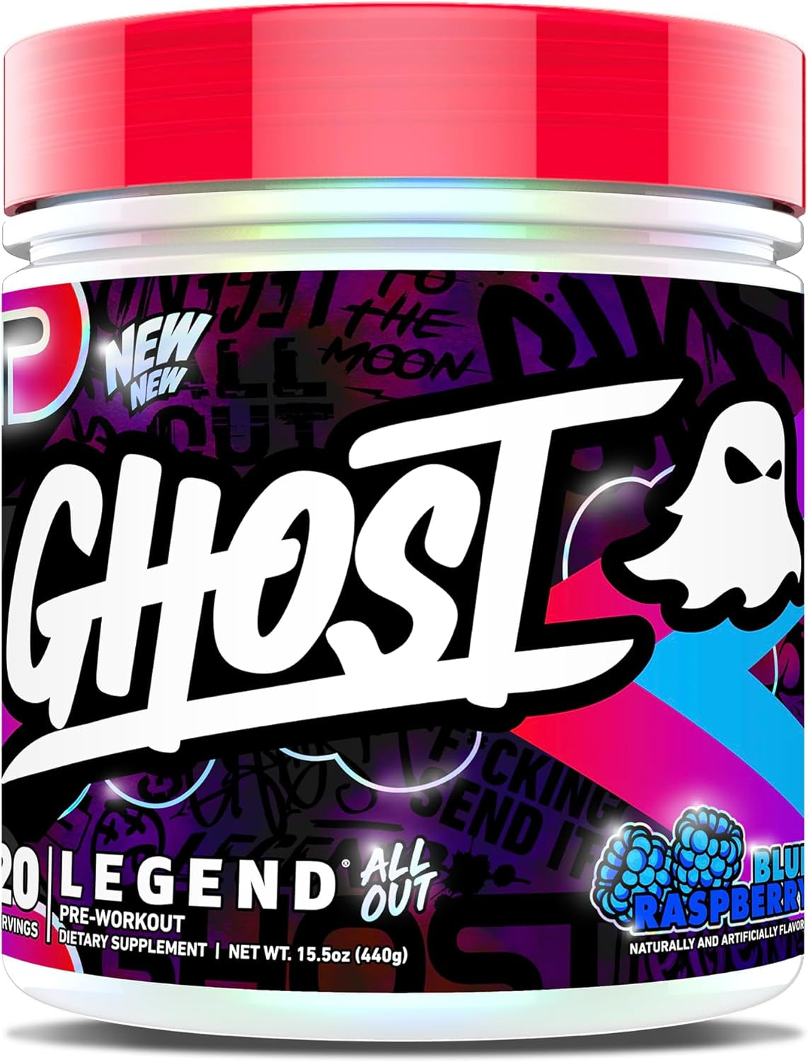 Ghost Legend All Out V2 Pre-Workout Powder - Blue Raspberry