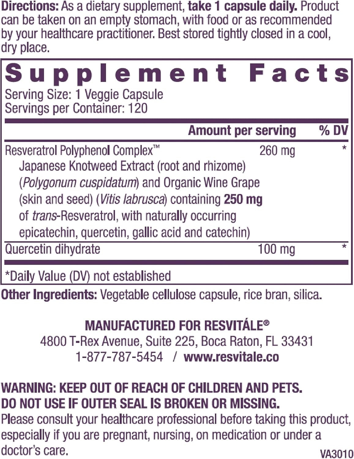 ResVitále™ Resveratrol Veggie Capsules