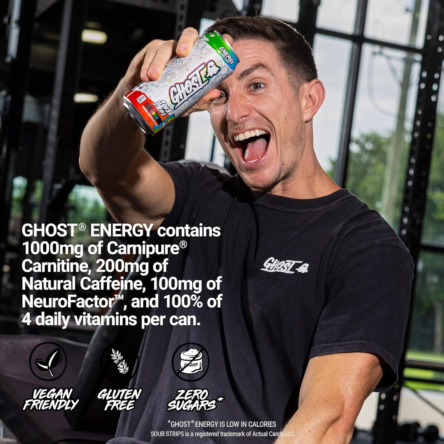 Ghost Energy Drinks - Sour Strips Rainbow