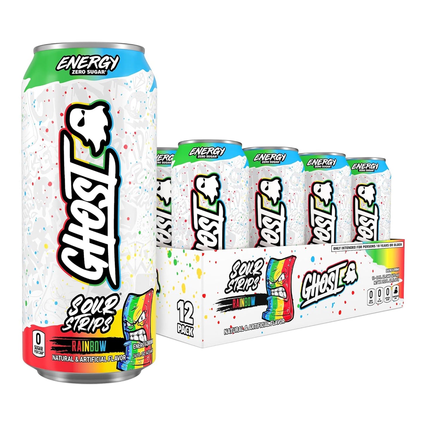 Ghost Energy Drinks - Sour Strips Rainbow