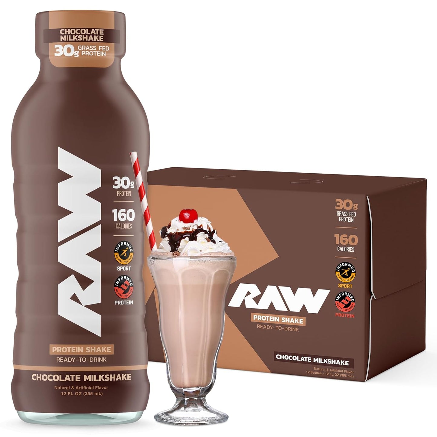 Raw Nutrition RTD Protein Shakes - Chocolate