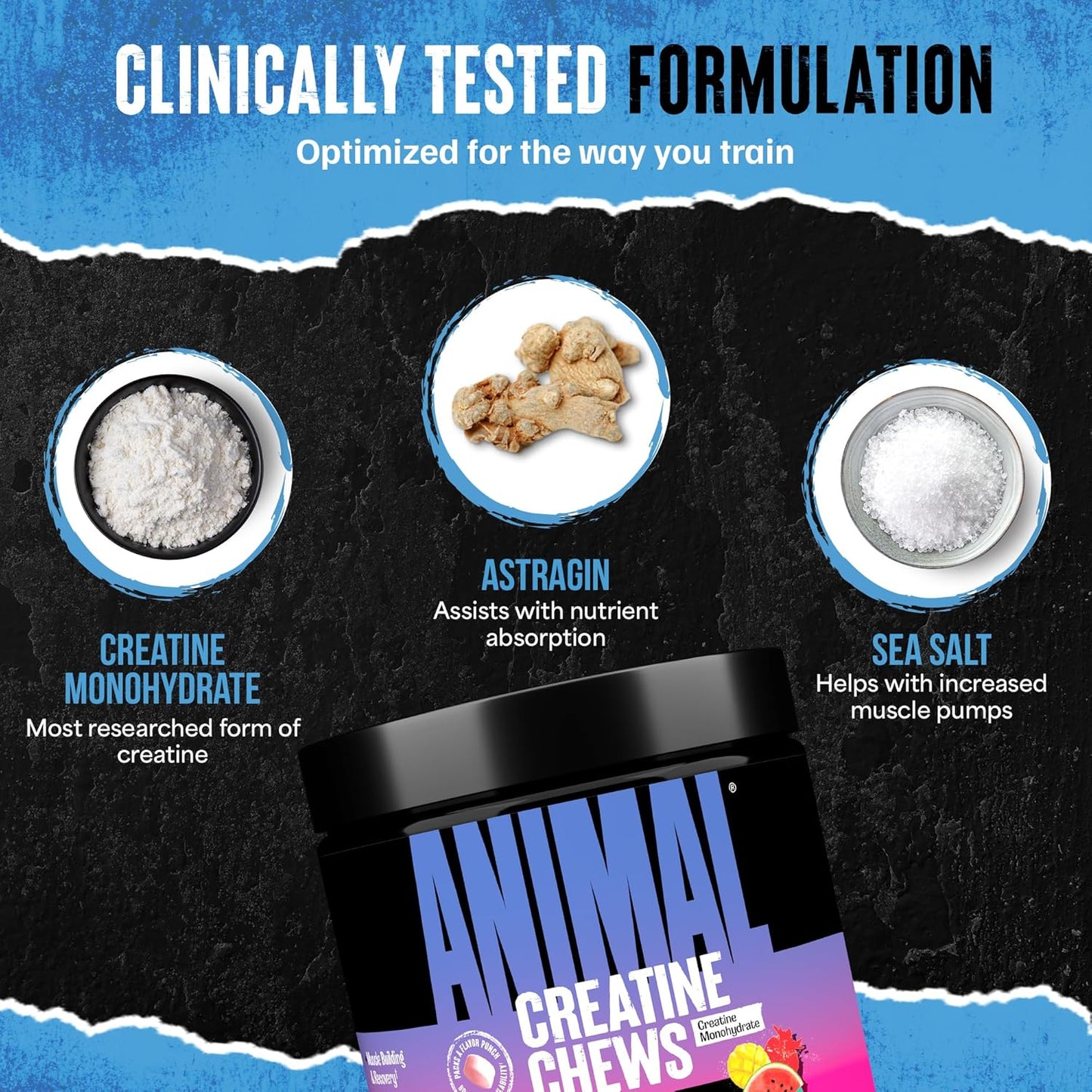 Animal Creatine Chews Tablets - Fruit Punch