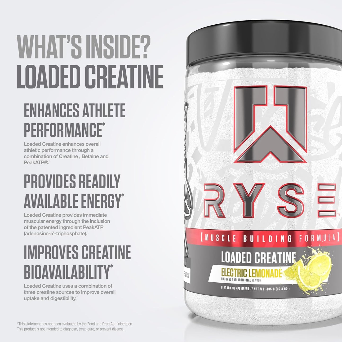 RYSE Loaded Creatine - Electric Lemonade