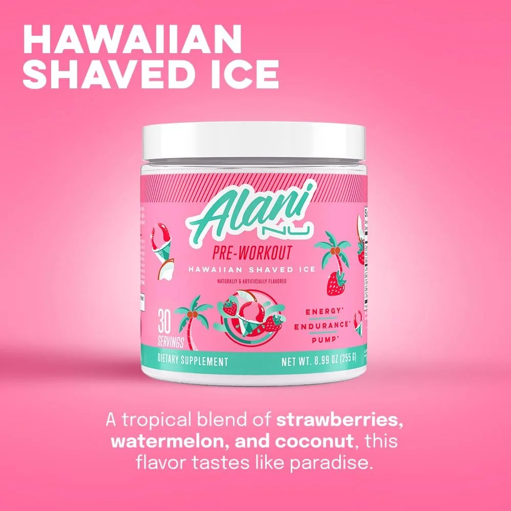 Alani Nu Pre-Workout Powder - Hawaiian Shaved Ice