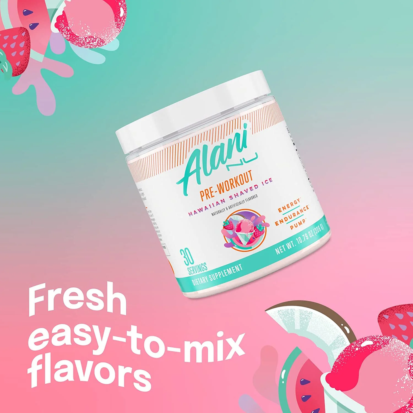 Alani Nu Pre-Workout Powder - Hawaiian Shaved Ice