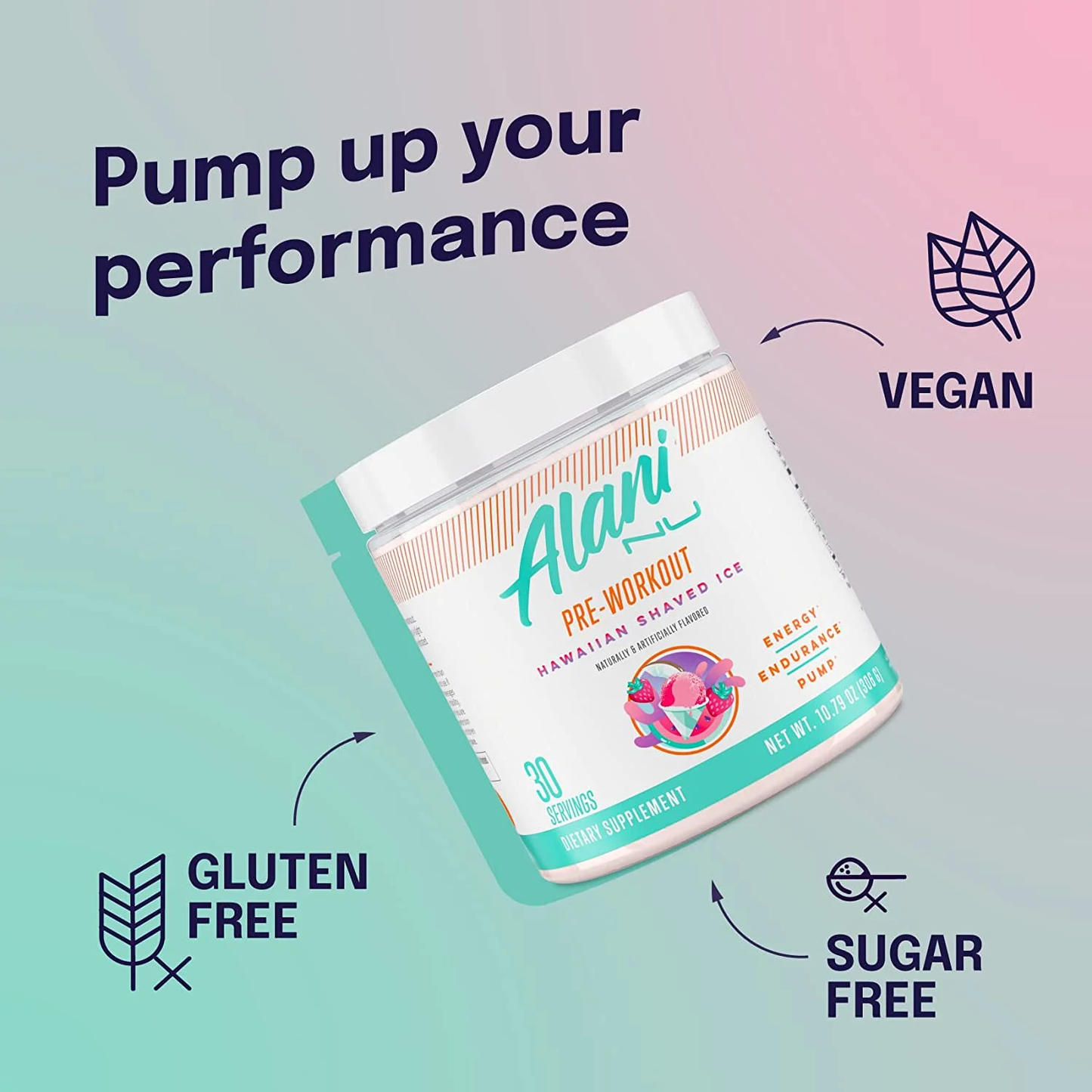 Alani Nu Pre-Workout Powder - Hawaiian Shaved Ice