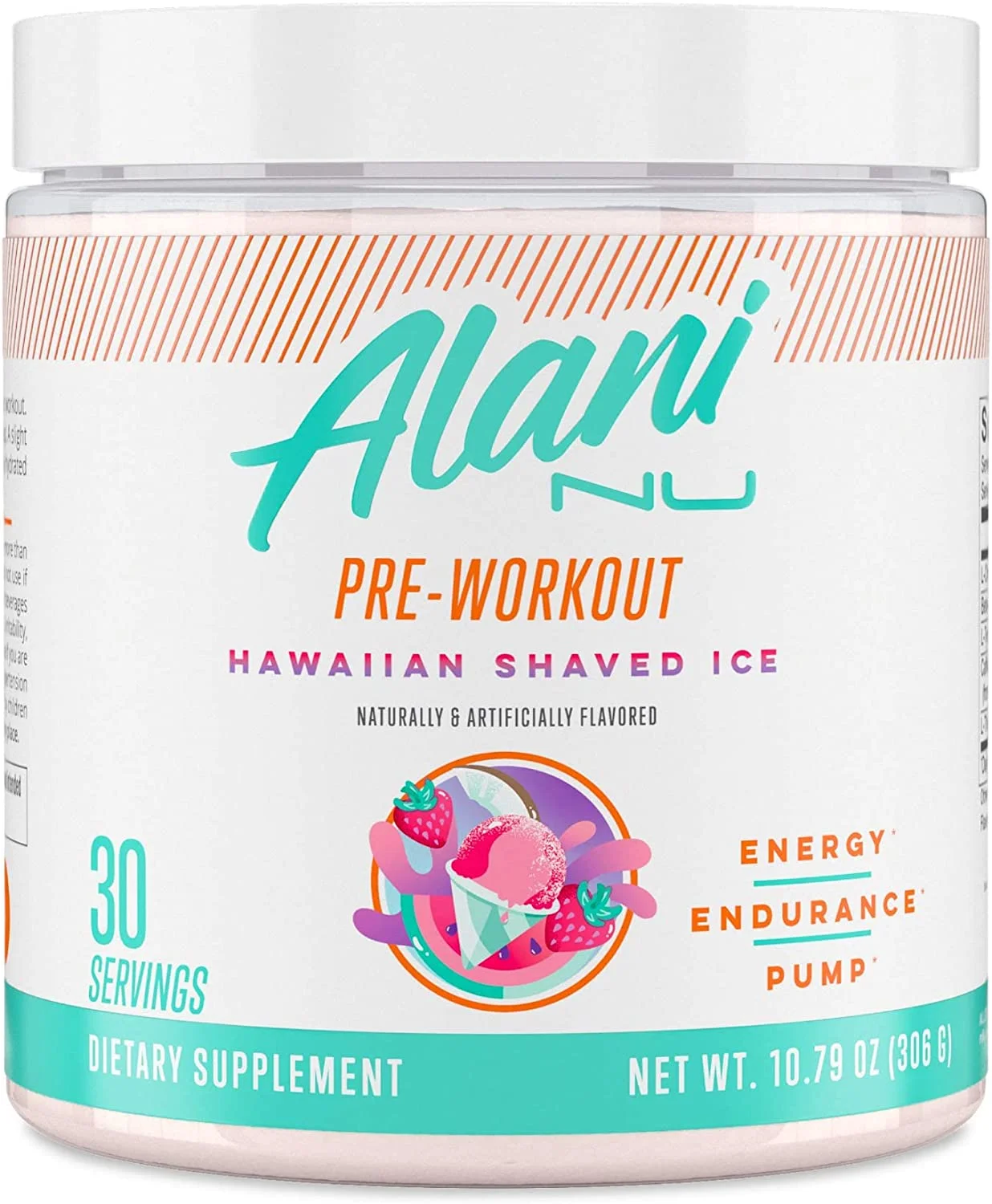 Alani Nu Pre-Workout Powder - Hawaiian Shaved Ice