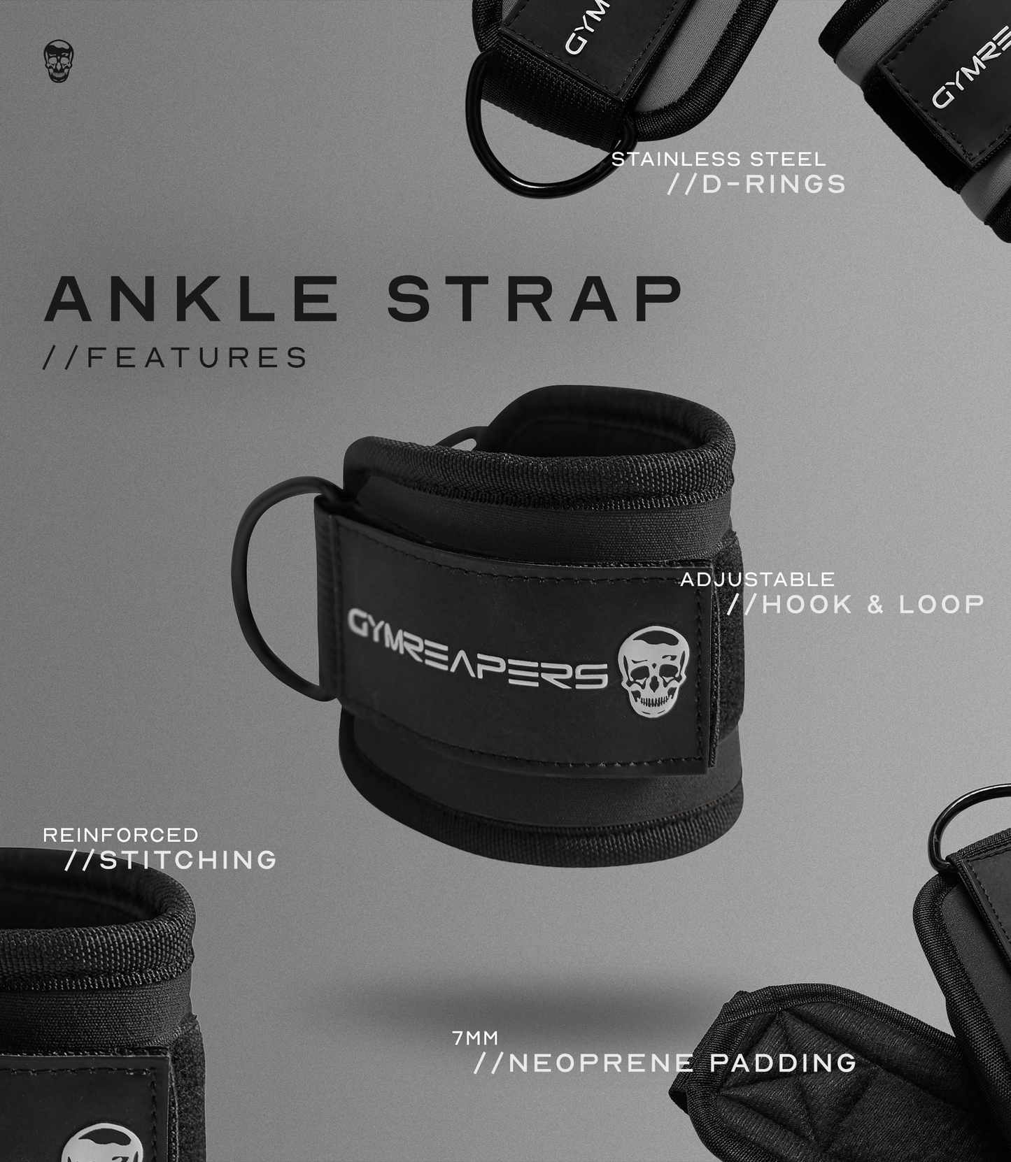 Gymreapers Ankle Strap - Black