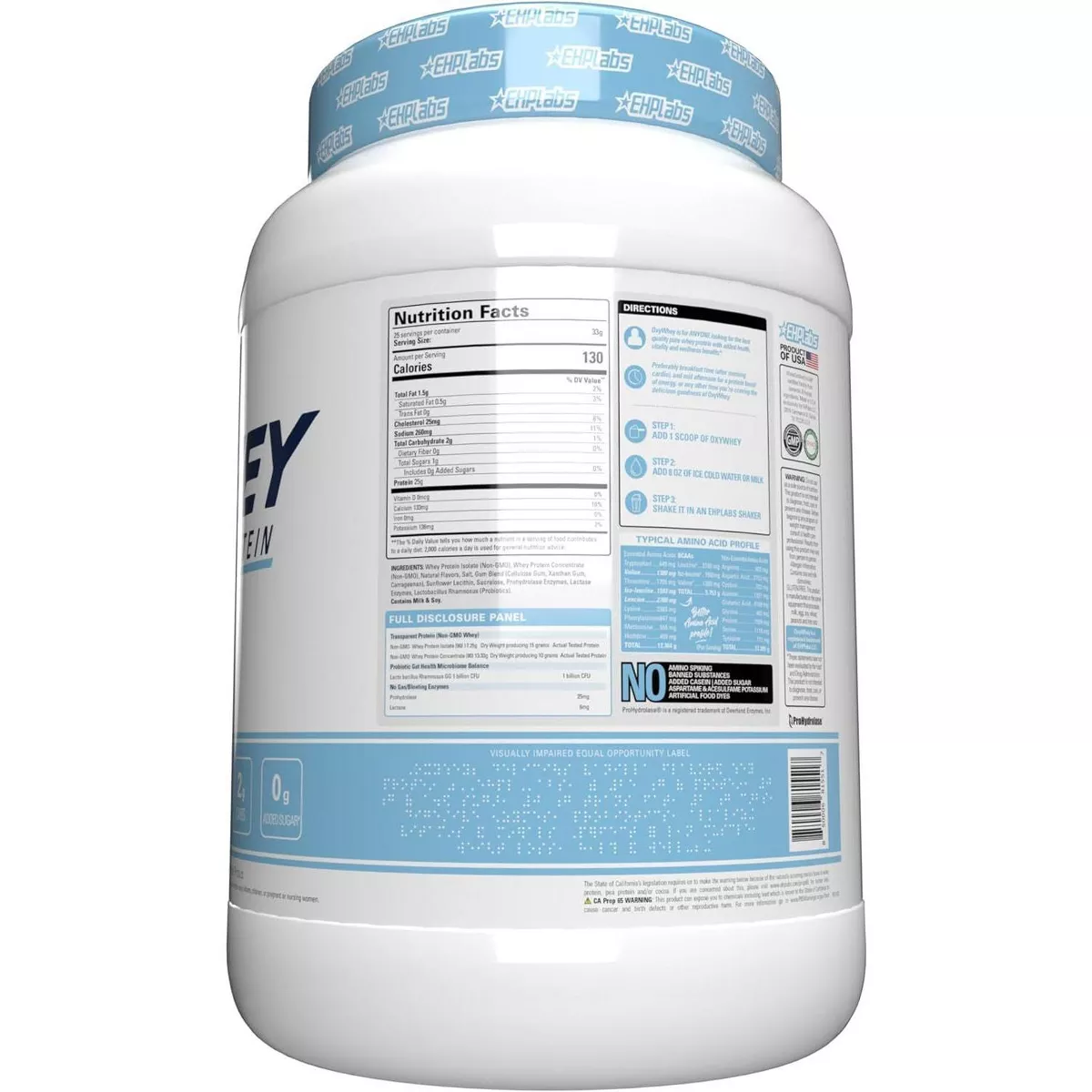 EHPLabs Oxywhey Whey Protein Isolate Powder - Vanilla Ice Cream