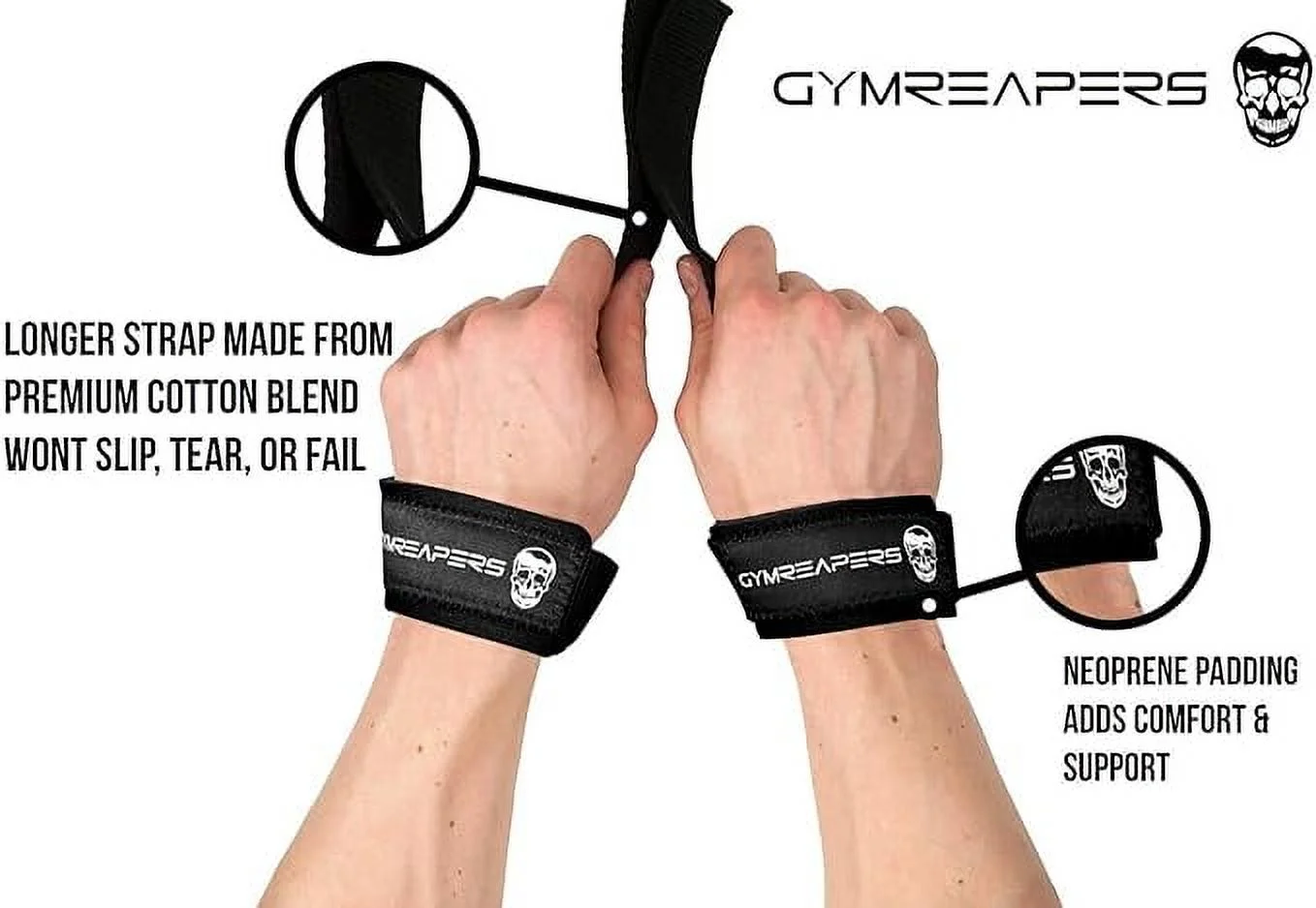 Gymreapers Lifting Wrist Straps - Black