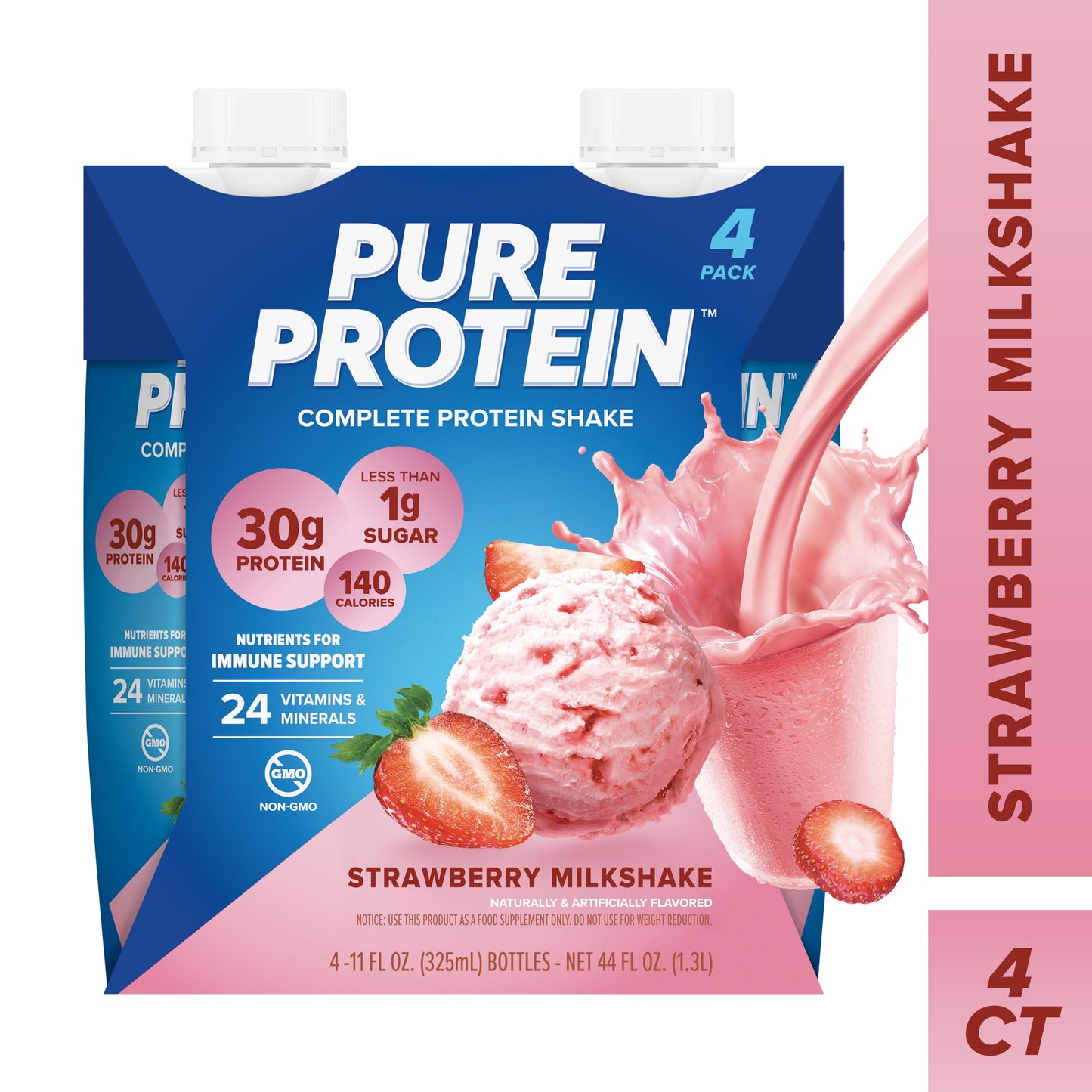 Pure Protein Complete Protein Shake - Strawberry Milkshake