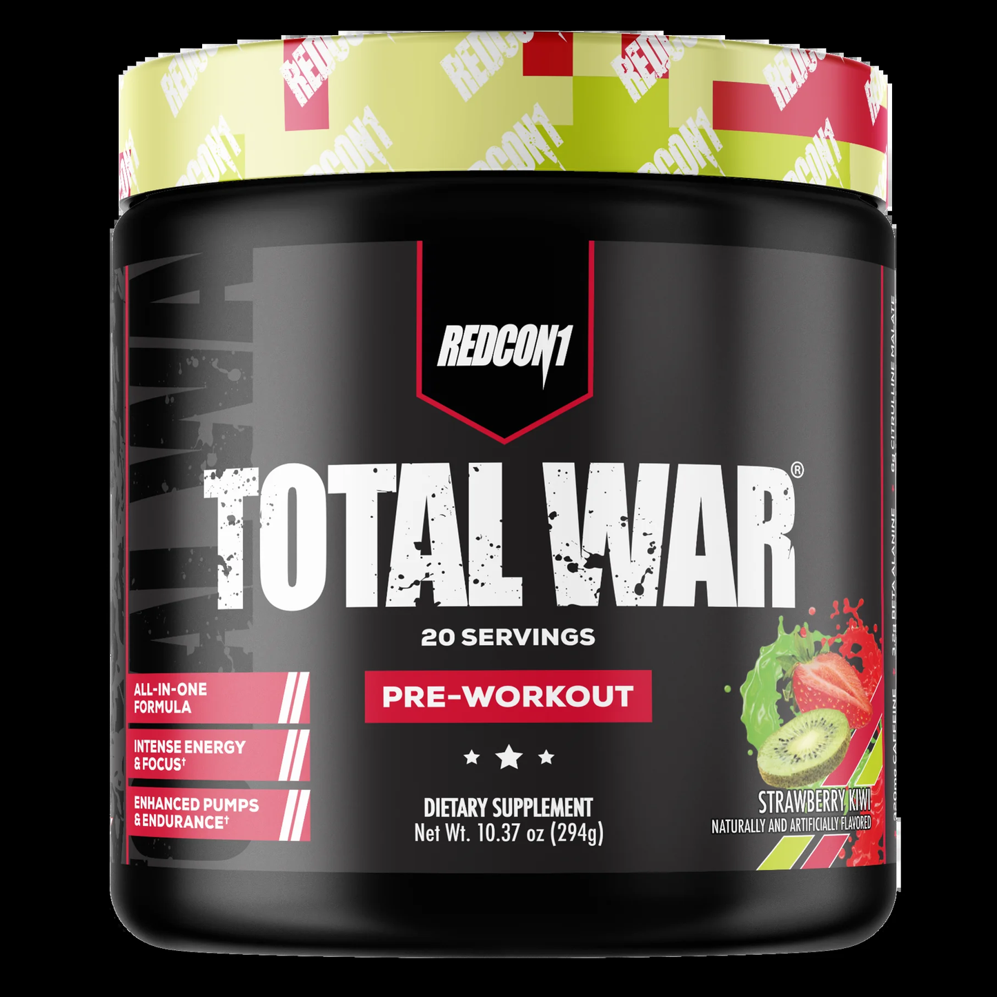 RedCon1 Total War Pre Workout Powder - Strawberry Kiwi