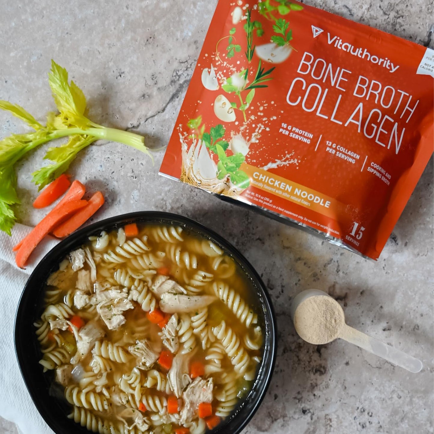 Vitauthority Bone Broth Collagen - Chicken Noodle