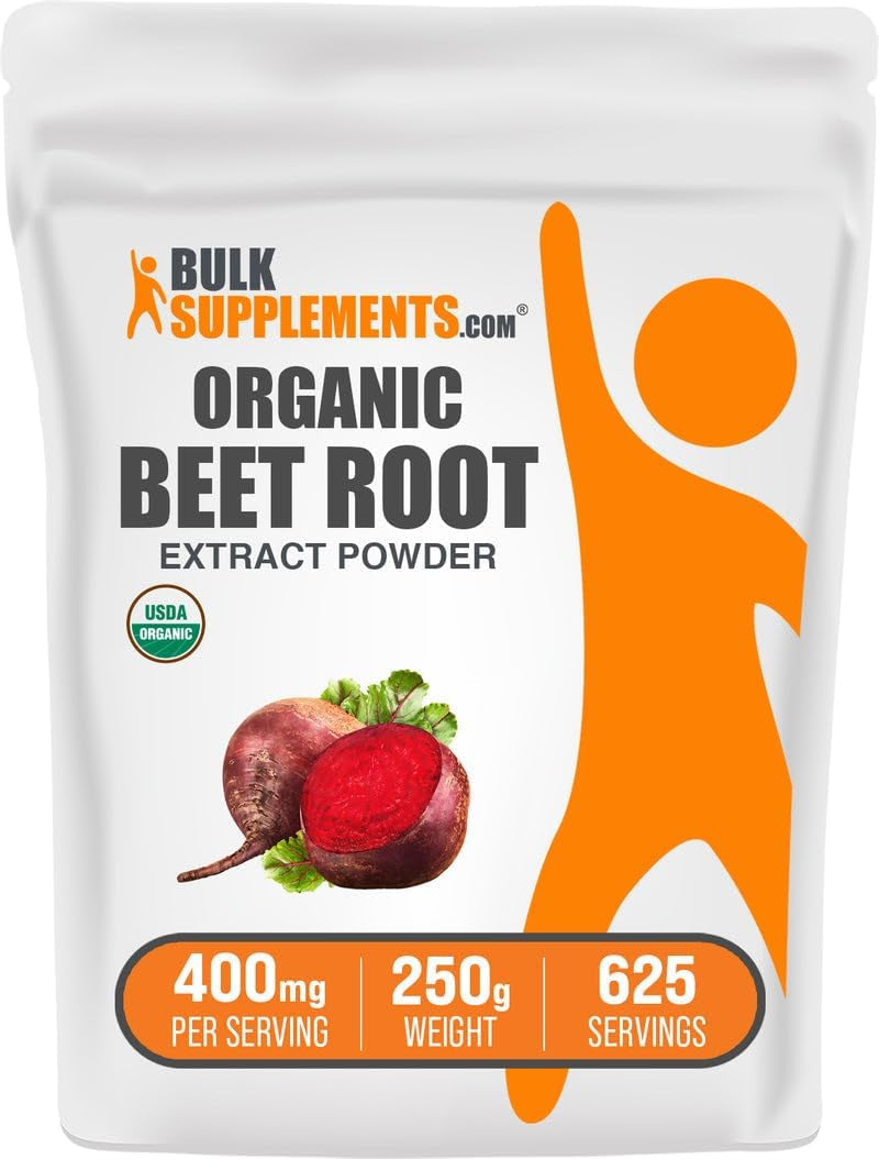 .Com Organic Beet Root Extract Powder - Organic Beet Root Powder, Superfood Supplement - Vegan & Gluten Free, 400Mg per Serving, 250G (8.8 Oz) (Pack of 1)