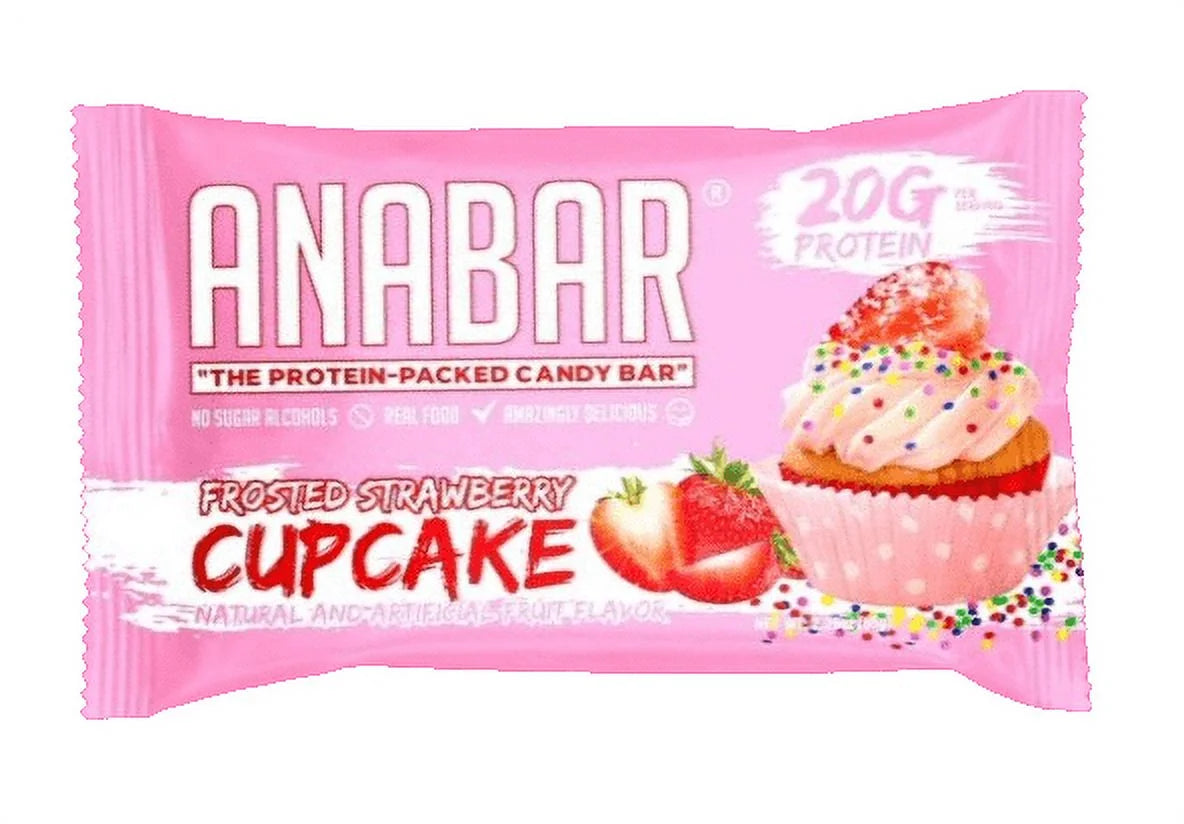 Anabar Protein-Packed Candy Bar® - Frosted Strawberry Cupcake