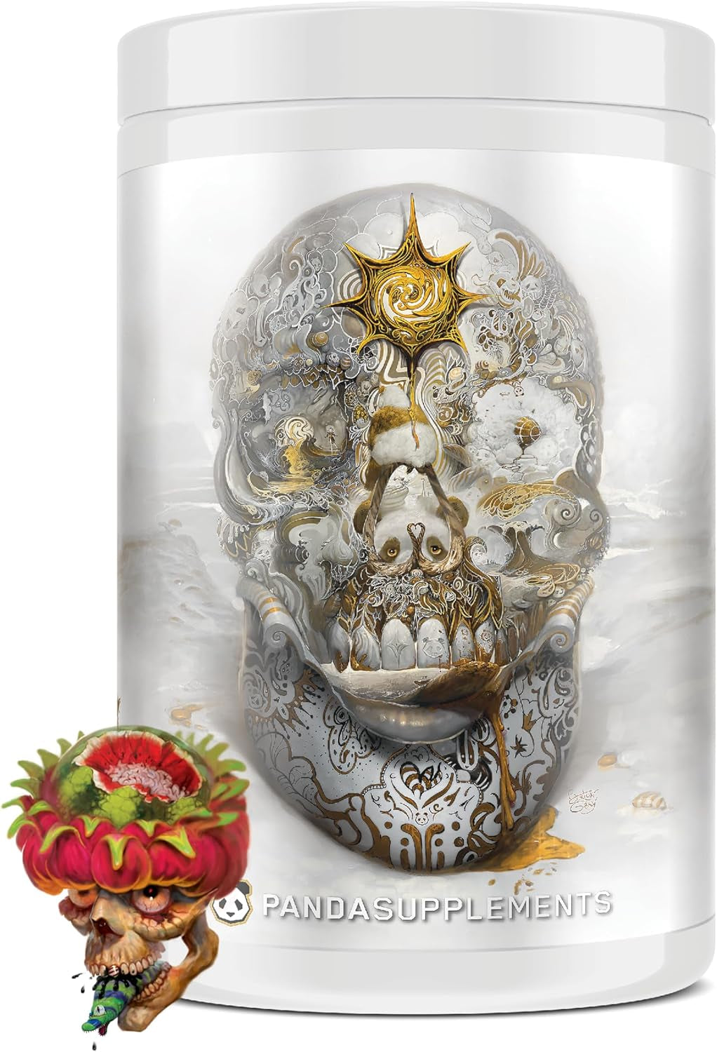 /Panda Supps Skull:Nootropic Pre-Workout,403Mg Caffeine, Tunnel Vision Focus,Pumps, Unparalled Energy (40 Scoops) (Dragonfruit Watermelon Candy) Skull Crusher