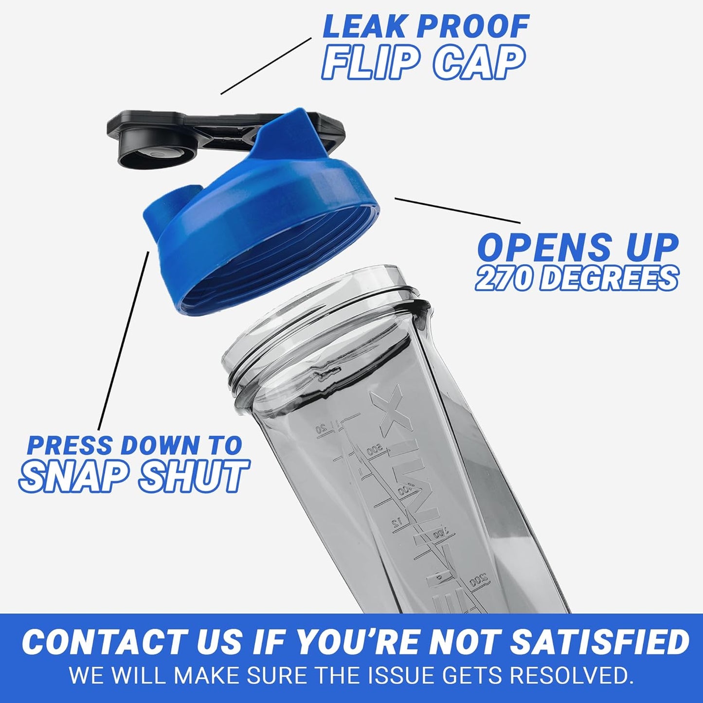 Helimix 2.0 Vortex Blender Shaker Bottle - Blue