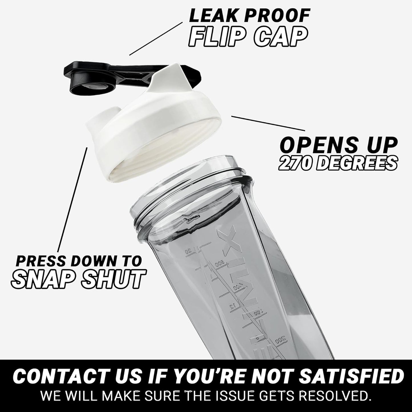 Helimix 2.0 Vortex Blender Shaker Bottle - White