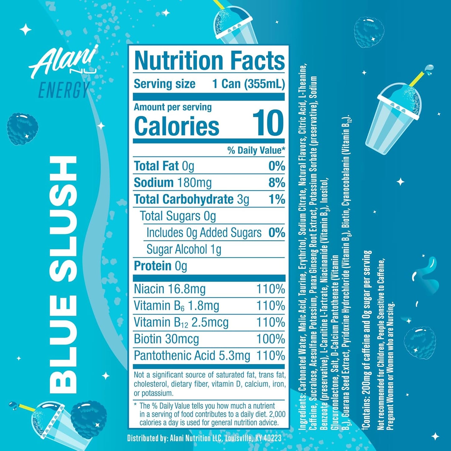 Alani Nu Energy Drinks - Blue Slush