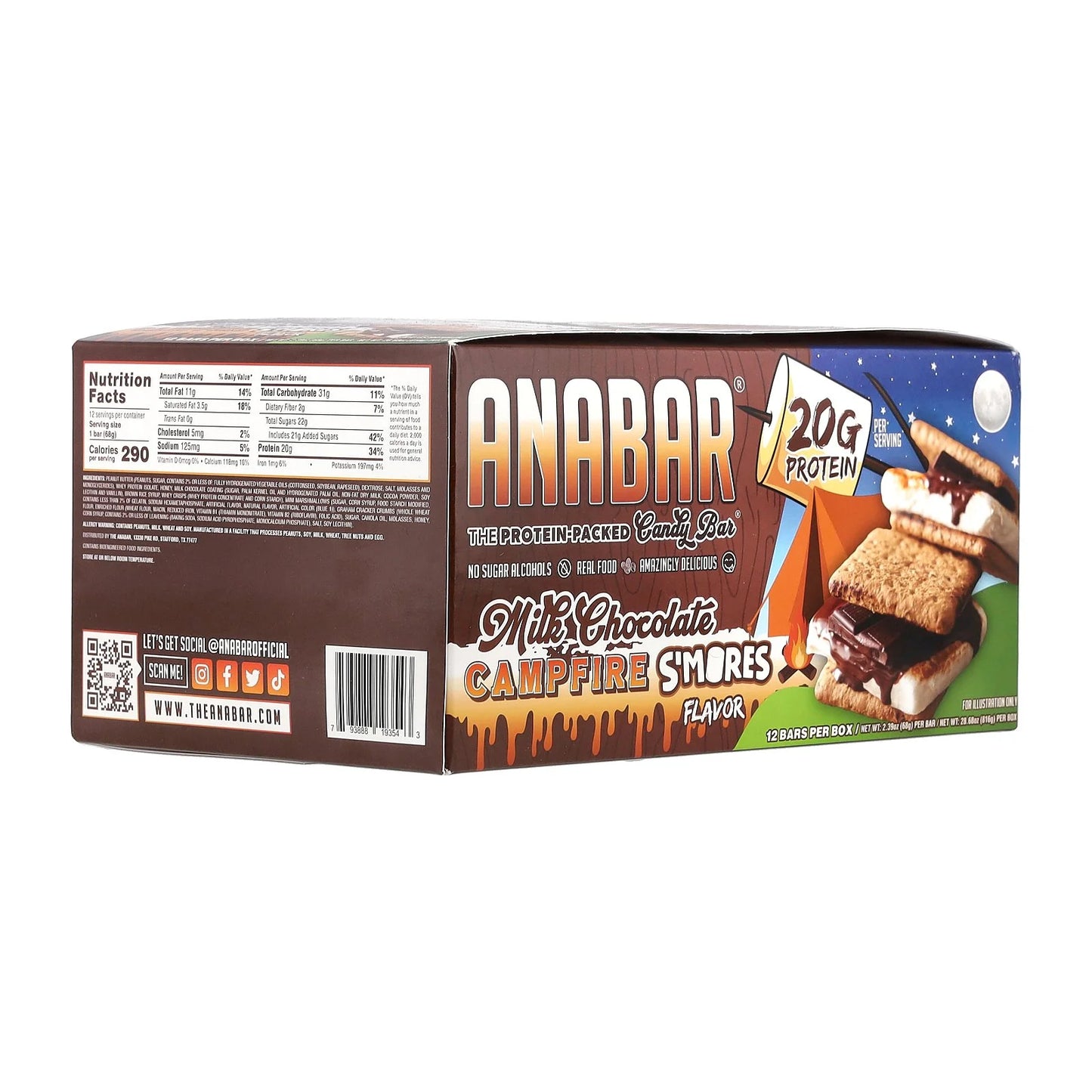 Anabar Protein-Packed Candy Bar - Campfire S'Mores
