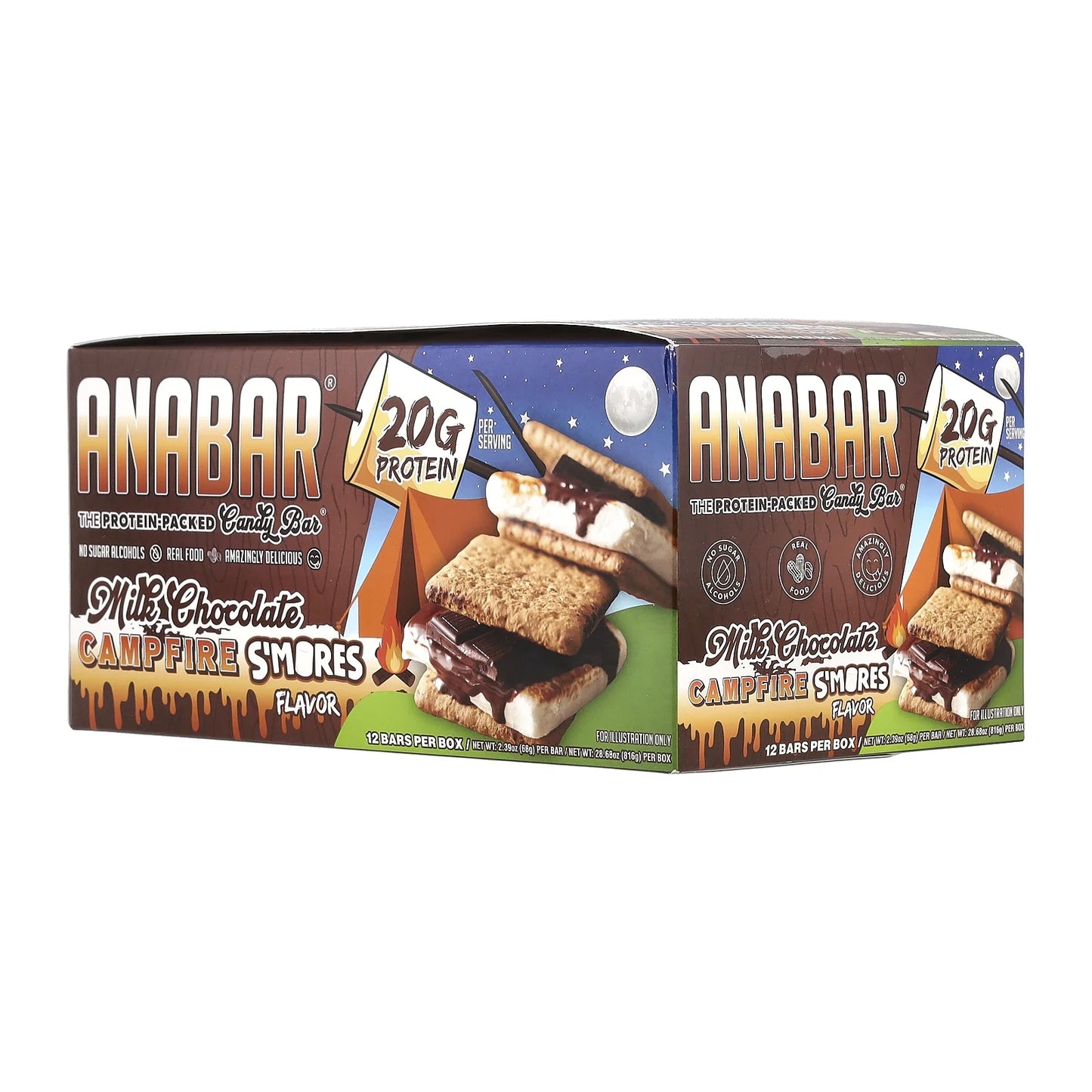 Anabar Protein-Packed Candy Bar - Campfire S'Mores