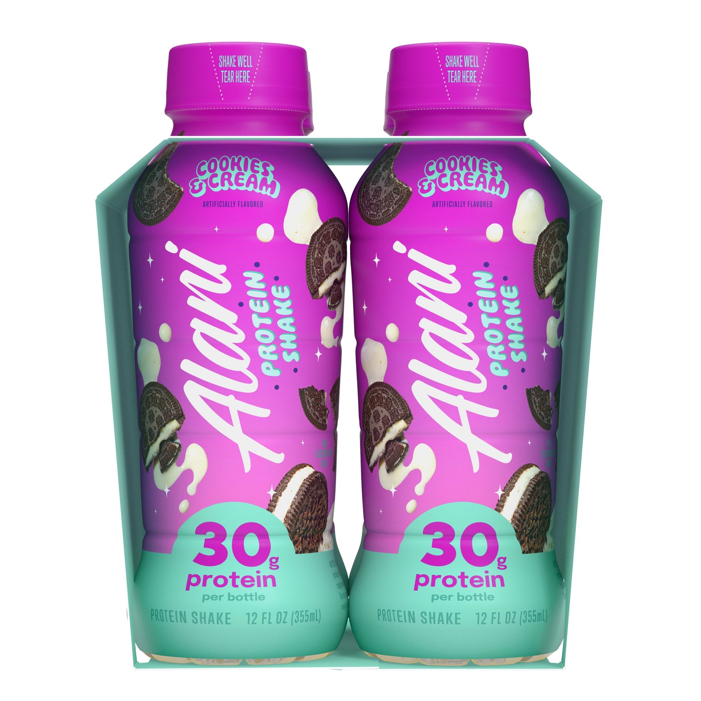 Protein Shake, Cookies & Cream, 12 Fl Oz, 4 Pack, Bottles, 30G Protein, Gluten Free
