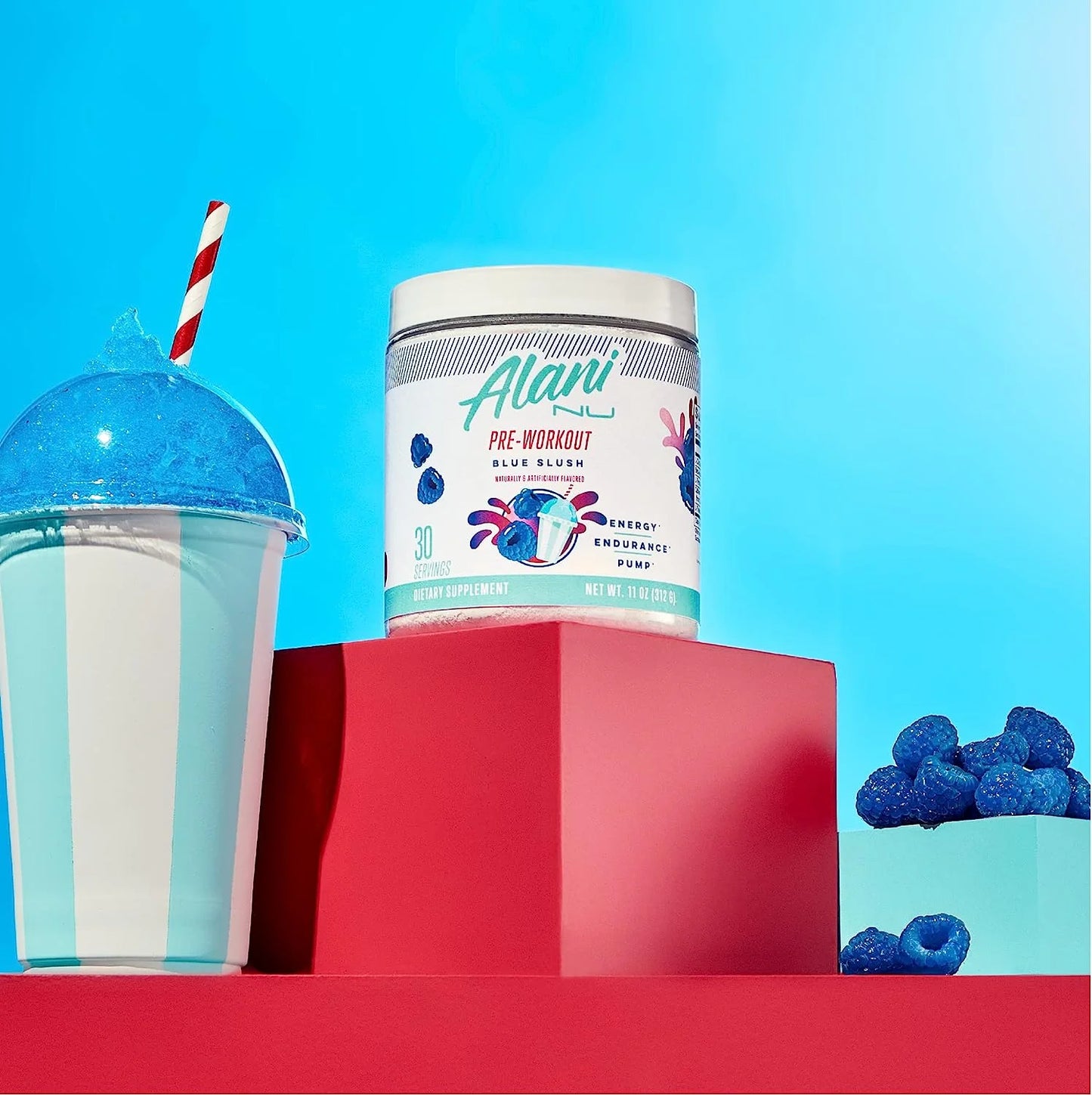 Alani Nu Pre Workout Powder - Blue Slush