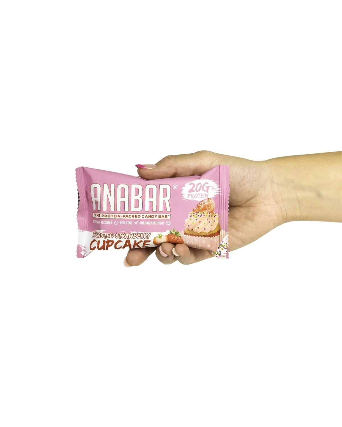 Anabar Protein-Packed Candy Bar® - Frosted Strawberry Cupcake