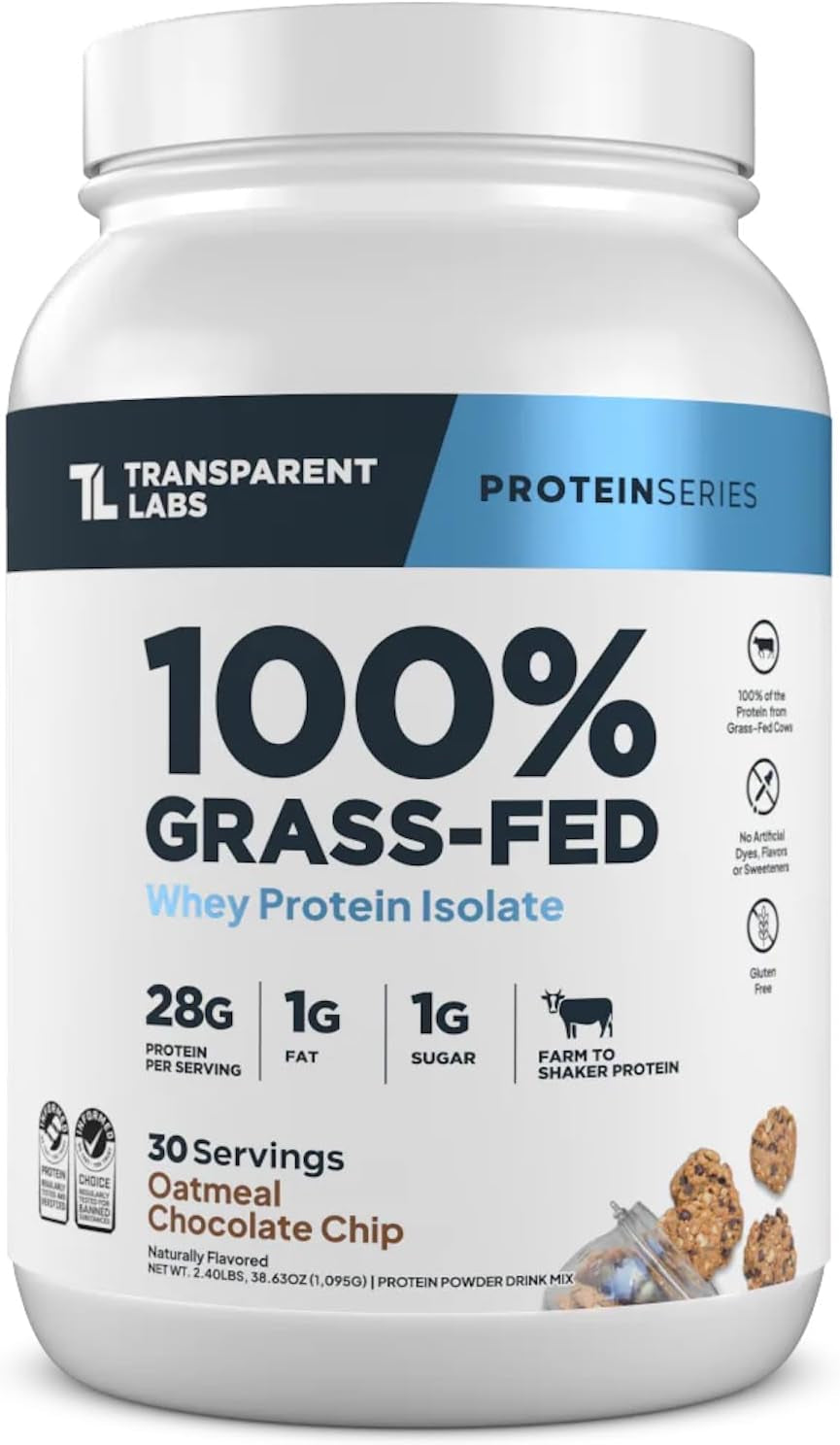 Transparent Labs Whey Protein Isolate - Oatmeal Chocolate Chip Cookie