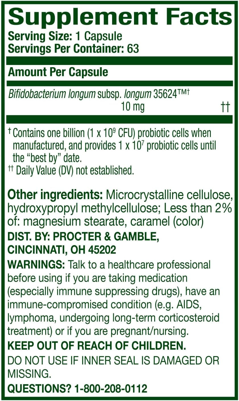 Probiotic, Pro Formula, Probiotics for Women and Men, Daily Probiotic Supplement, Helps Soothe Occasional Bloating & Gas*, #1 Doctor Recommended Brand‡, 63 Capsules (Packaging May Vary)