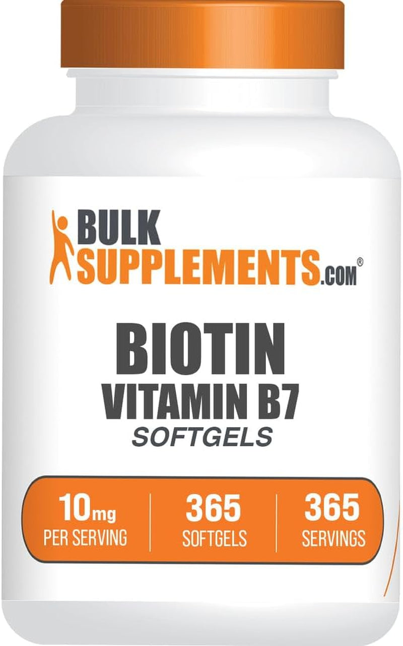 .Com Biotin 10000Mcg Softgels - Vitamin B7, Biotin Vitamins for Hair, Skin and Nails, Biotin Supplement - Gluten Free, 1 Softgel per Serving, 365 Count (Pack of 1)