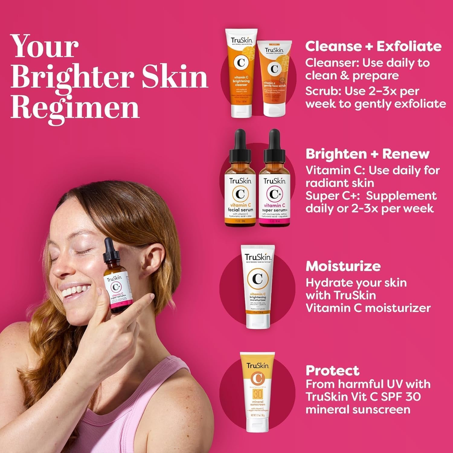 Super C Duo with Vitamin C plus Super Serum for Face, 1 Fl Oz & Vitamin C Brightening Moisturizer, 2 Fl Oz – anti Aging Skin Care Gift Set for Hydrated, Smooth & Firmer-Looking Skin