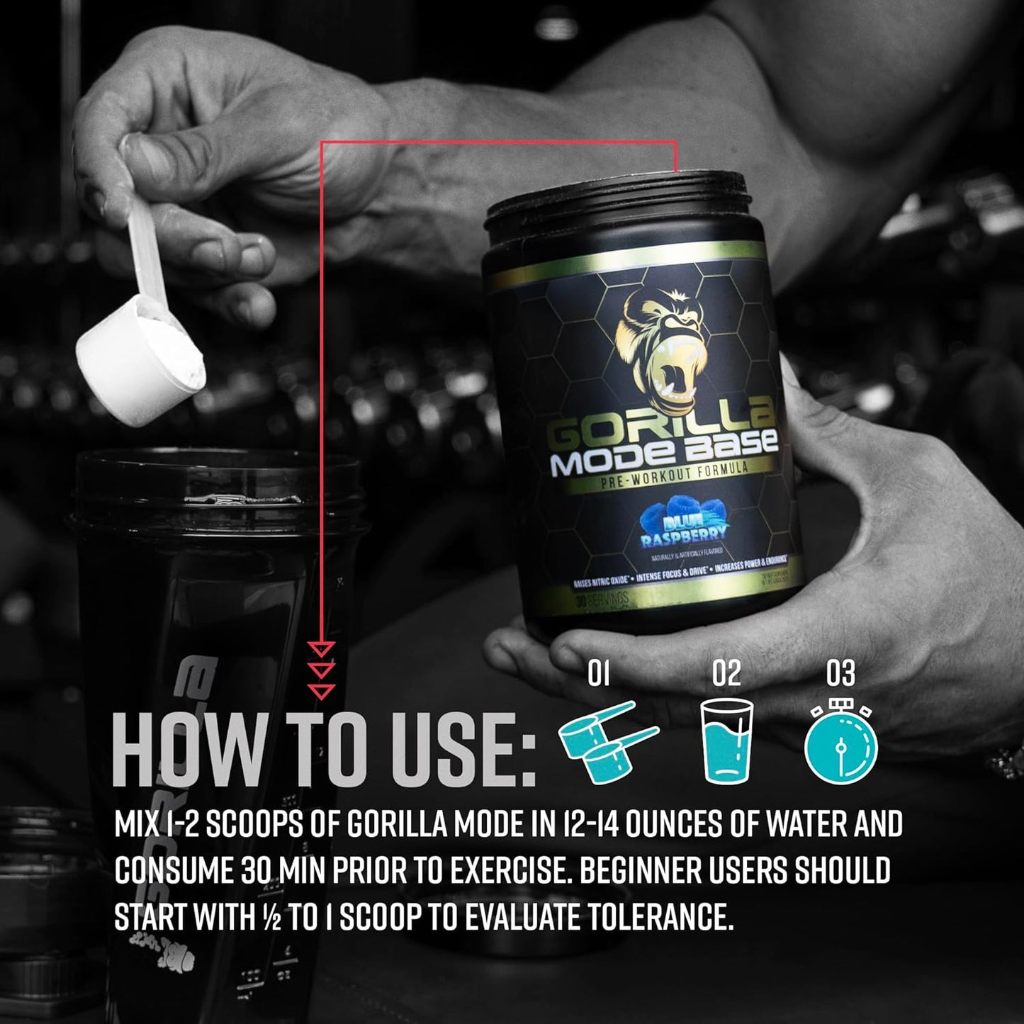 Base Pre Workout - Raises Nitric Oxide Intense Focus & Drive Endurance Power - L-Citrulline, L-Tyrosine, Betaine, Alpha-Gpc, Caffeine, Huperzine a - 360 Grams (Bombsicle)