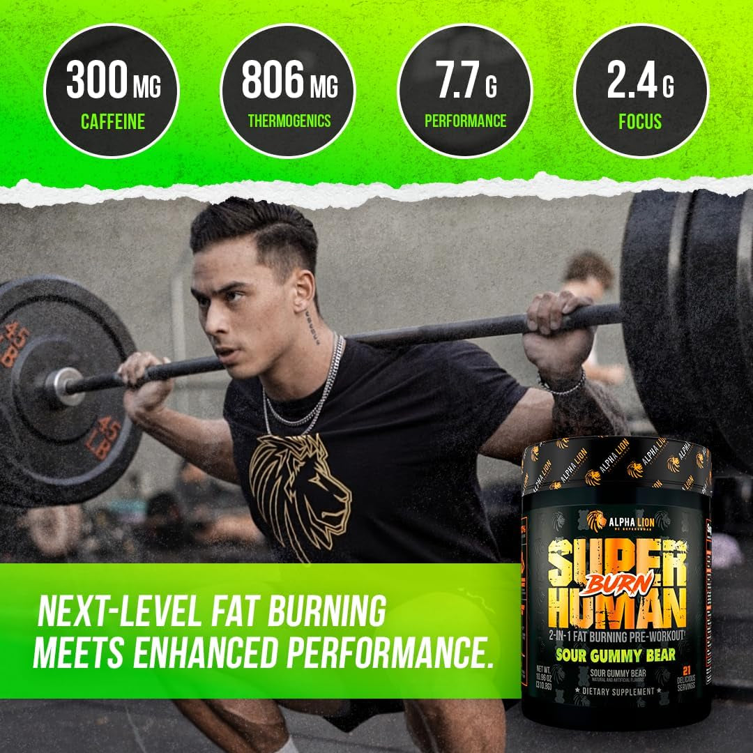 Alpha Lion Dad Bod Destroyer Stack – Superhuman Burn (Sour Gummy Bear) + Cravings Killer + Night Burn